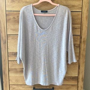 Laila Jayde - Bowie 3/4 Sleeve Dolman Knit Top - Taupe - Medium